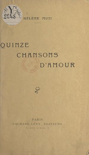 Téléchargez le livre :  Quinze chansons d'amour