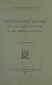 Télécharger le livre :  L'interprétation physique de la mécanique ondulatoire et des théories quantiques (2)