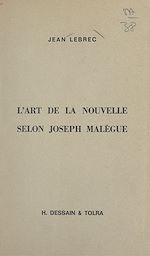 Télécharger le livre :  L'art de la nouvelle selon Joseph Malègue