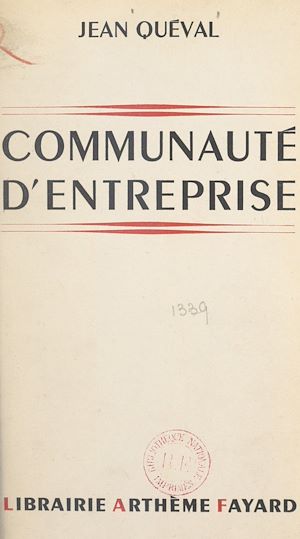 Téléchargez le livre :  Communauté d'entreprise