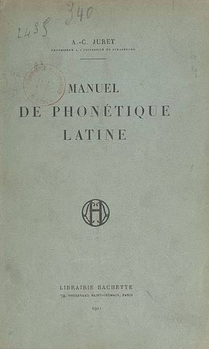 Téléchargez le livre :  Manuel de phonétique latine