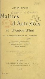 Télécharger le livre :  Maîtres d'autrefois et d'aujourd'hui