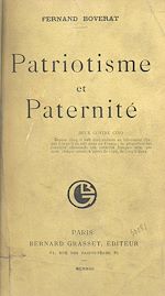 Télécharger le livre :  Patriotisme et paternité