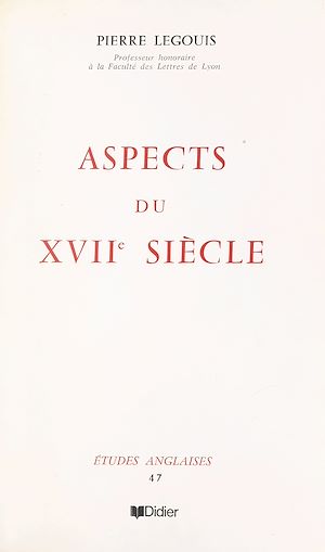 Téléchargez le livre :  Aspects du XVIIe siècle