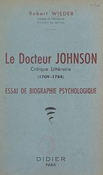 Télécharger le livre :  Le Docteur Johnson, critique littéraire, 1709-1784