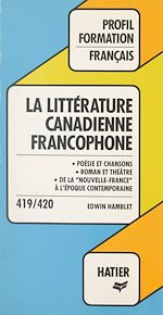 Télécharger le livre :  La littérature canadienne francophone