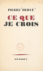 Télécharger le livre :  Ce que je crois