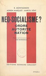 Télécharger le livre :  Néo-socialisme ?