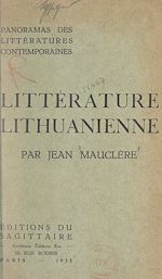 Télécharger le livre :  Panorama de la littérature lithuanienne contemporaine
