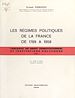 Télécharger le livre :  Les Régimes politiques de la France de 1789 à 1958