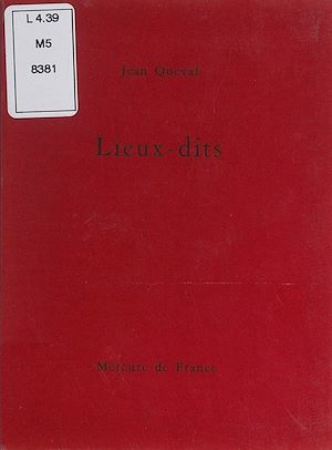 Téléchargez le livre :  Lieux-dits