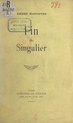 Télécharger le livre :  Fin de singulier (3)