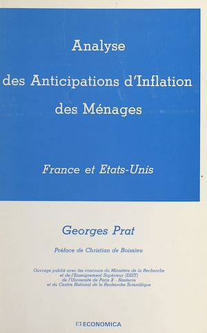 Téléchargez le livre :  Analyse des anticipations d'inflation des ménages : France et États-Unis
