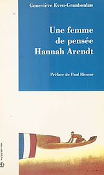 Télécharger le livre :  Une femme de pensée : Hannah Arendt