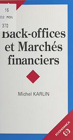 Download this eBook Back offices et marchés financiers
