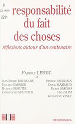 Download this eBook La responsabilité du fait des choses : réflexions autour d'un centenaire
