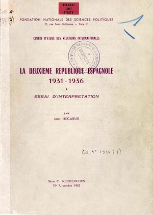 Download the eBook: La Deuxième République espagnole, 1931-1936