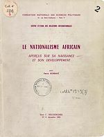 Download this eBook Le nationalisme africain