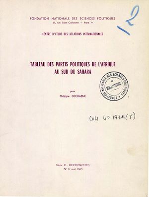 Download the eBook: Tableau des partis politiques de l'Afrique au Sud du Sahara
