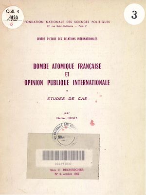 Download the eBook: Bombe atomique française et opinion publique internationale