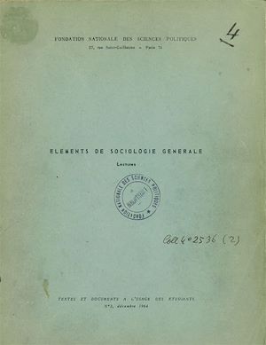 Download the eBook: Éléments de sociologie générale