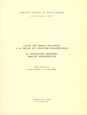 Download the eBook: L'état des forces politiques à la veille de l'élection présidentielle