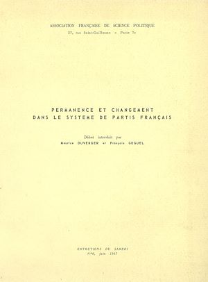 Download the eBook: Permanence et changement dans le système de partis français