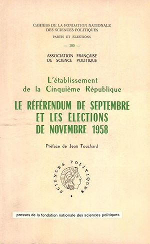 Download the eBook: L'établissement de la Ve République