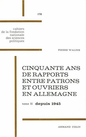 Download the eBook: Cinquante ans de rapports entre patrons et ouvriers en Allemagne