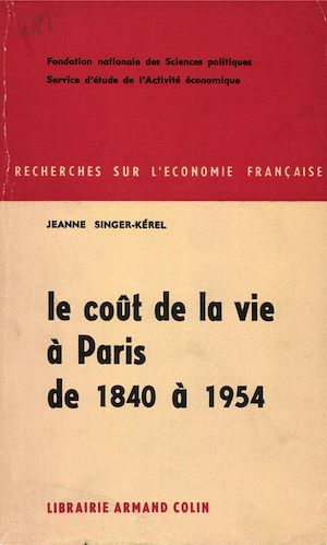 Download the eBook: Le coût de la vie à Paris de 1840 à 1954
