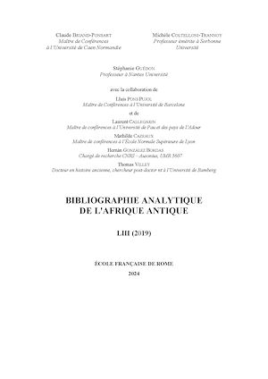 Téléchargez le livre :  Bibliographie analytique de l'Afrique antique LIII (2019)