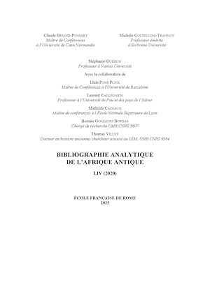 Download the eBook: Bibliographie analytique de l'Afrique antique LIV (2020)
