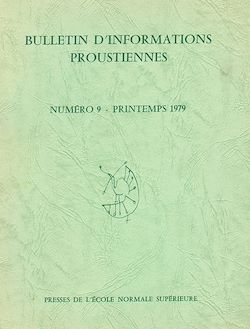 Télécharger le livre :  Bulletin d'informations proustiennes n° 9