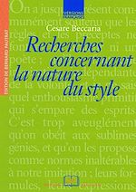 Download this eBook Recherches concernant la nature du style