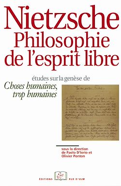 Télécharger le livre :  Nietzsche. Philosophie de l'esprit libre