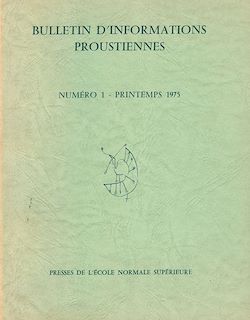Télécharger le livre :  Bulletin d'informations proustiennes n° 1