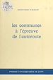 Télécharger le livre :  Les Communes à l'épreuve de l'autoroute
