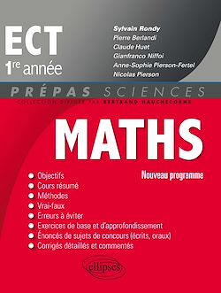 Télécharger le livre :  Mathématiques ECT 1re année - nouveau programme 2014