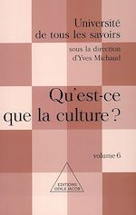 Télécharger le livre :  Qu'est-ce que la culture ?