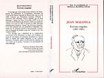 Télécharger le livre :  Jean Malonga, écrivain congolais (1907-1985)