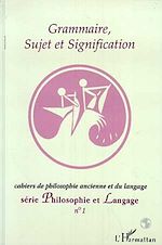 Télécharger le livre :  Grammaire, sujet et signification