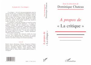 Téléchargez le livre :  A propos de la "critique"