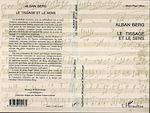 Télécharger le livre :  ALBAN BERG LE TISSAGE ET LE SENS