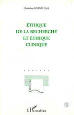 Télécharger le livre :  Éthique de la Recherche et Éthique Clinique