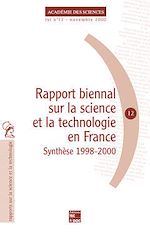 Télécharger le livre :  Rapport biennal sur la science et la technologie en France : synthèse 1998 2000 (RST N°12)