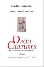 Télécharger le livre :  LIMITES ET EXCLUSIONS / DOSSIER : L'ŒUVRE DE JOSEF KOHLER