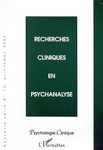 Télécharger le livre :  RECHERCHES CLINIQUES EN PSYCHANALYSE