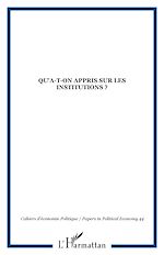 Télécharger le livre :  Qu'a-t-on appris sur les institutions ?