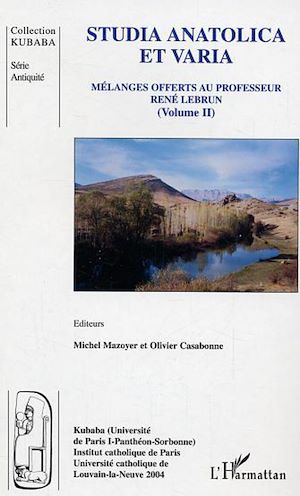 Téléchargez le livre :  Studia anatolica et varia