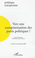 Télécharger le livre :  Vers une européanisation des partis politiques ?